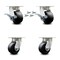 Service Caster 4 Inch Kingpinless Polyolefin Wheel Caster Swivel Locks 2 Brakes SCC, 4PK SCC-KP30S420-POR-SLB-BSL-2-BSL-2 - alternate 1